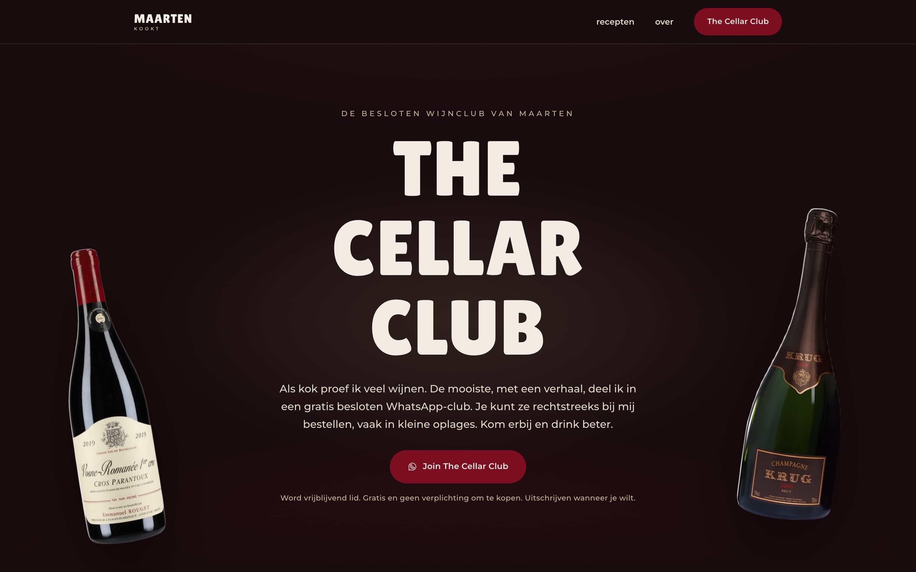 The Cellar Club, de besloten wijnclub van Maarten Kookt